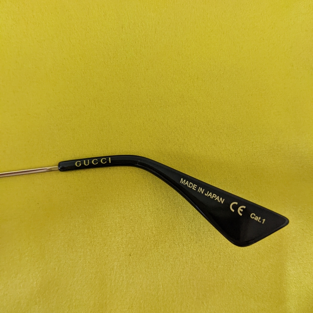 GUCCI Striped Round Sunglasses GG0113S Graphic Soave Amore Delicate Love - Picture 14 of 17